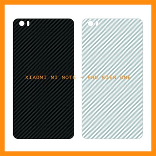 Decal dán lưng Xiaomi Mi Note/ Mi Note 3 vân carbon 3D