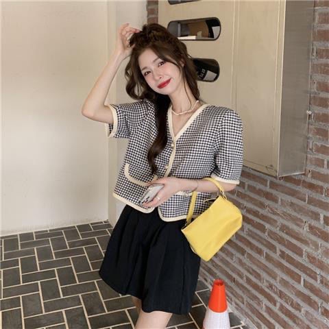 Áo Nữ Ngắn Tay Cổ Chữ V Thời Trang Mùa Hè Mới
