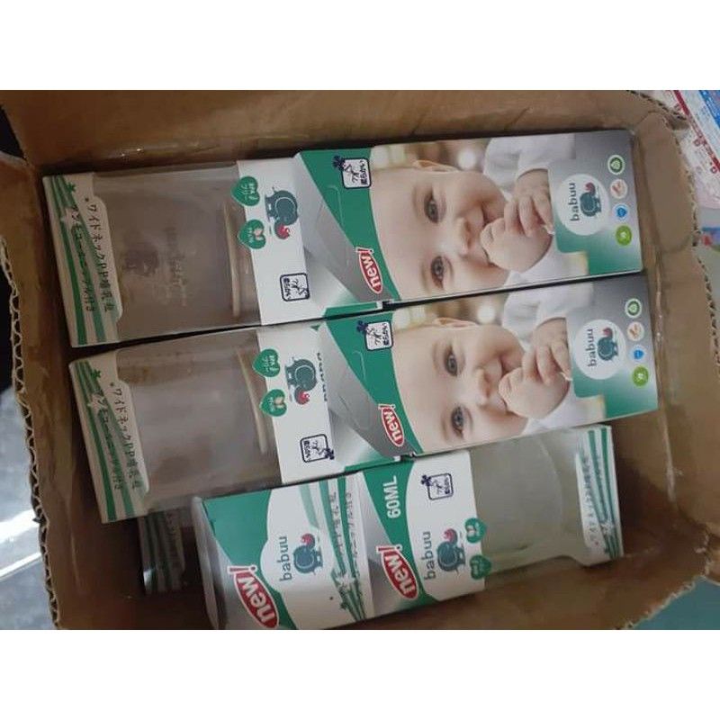 Bình Sữa Sơ Sinh Babuu Cổ Hẹp 60ml, 125ml, 250ml