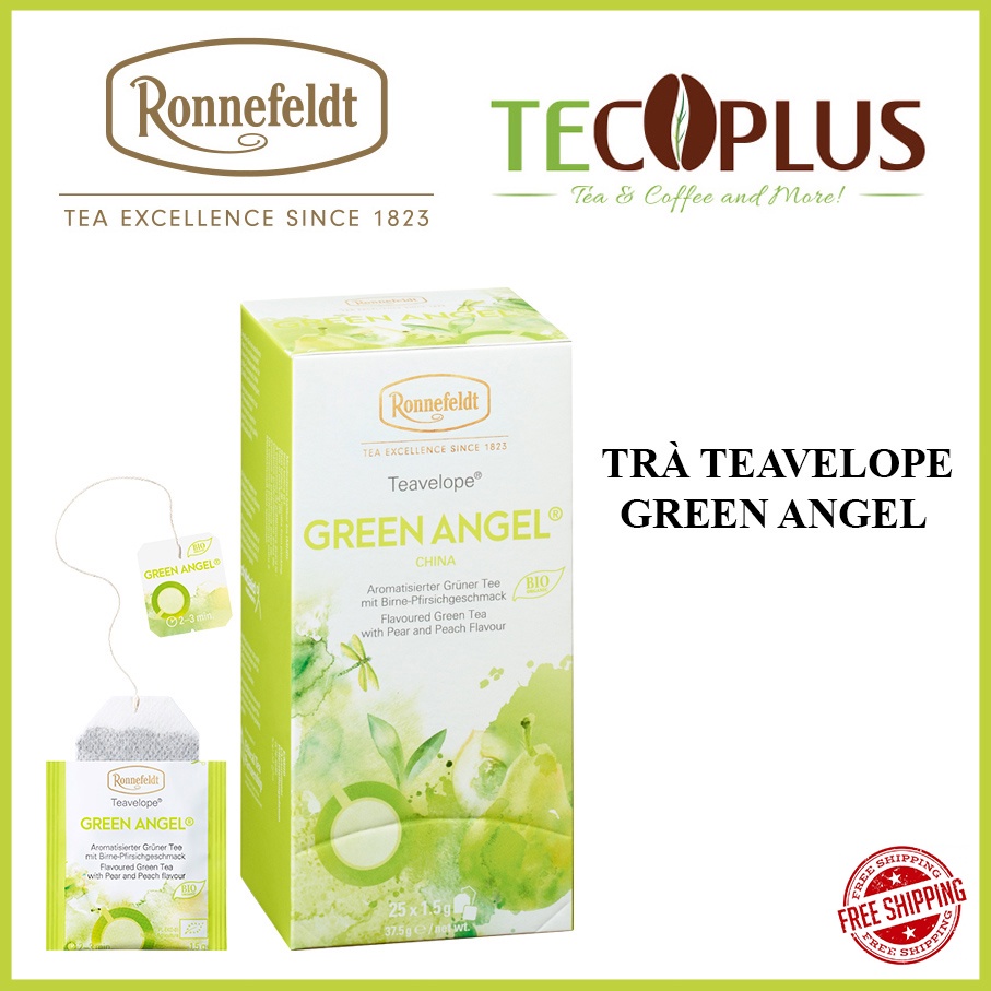 Trà Túi Lọc Ronnefeldt tea - Teavelope Green Angel 1 hộp / 25 Sachets