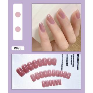 Set 24 móng giả màu tím trang trí móng tay