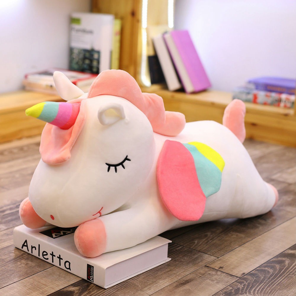 Gấu bông gối ôm ngựa kỳ lân ngựa pony vải co dãn 4 chiều hàng cao cấp - TeddyShop