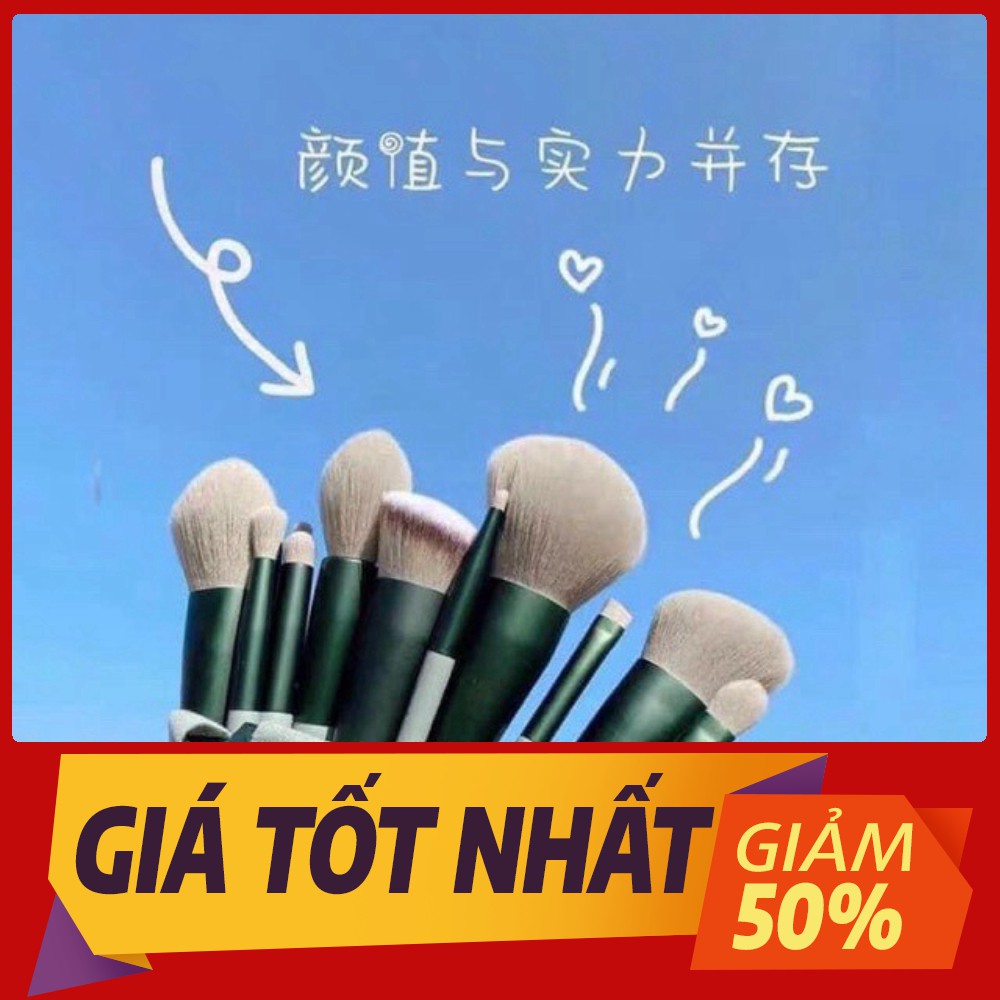 [Sale toàn shop] Bộ cọ trang điểm xanh 13 chi tiết