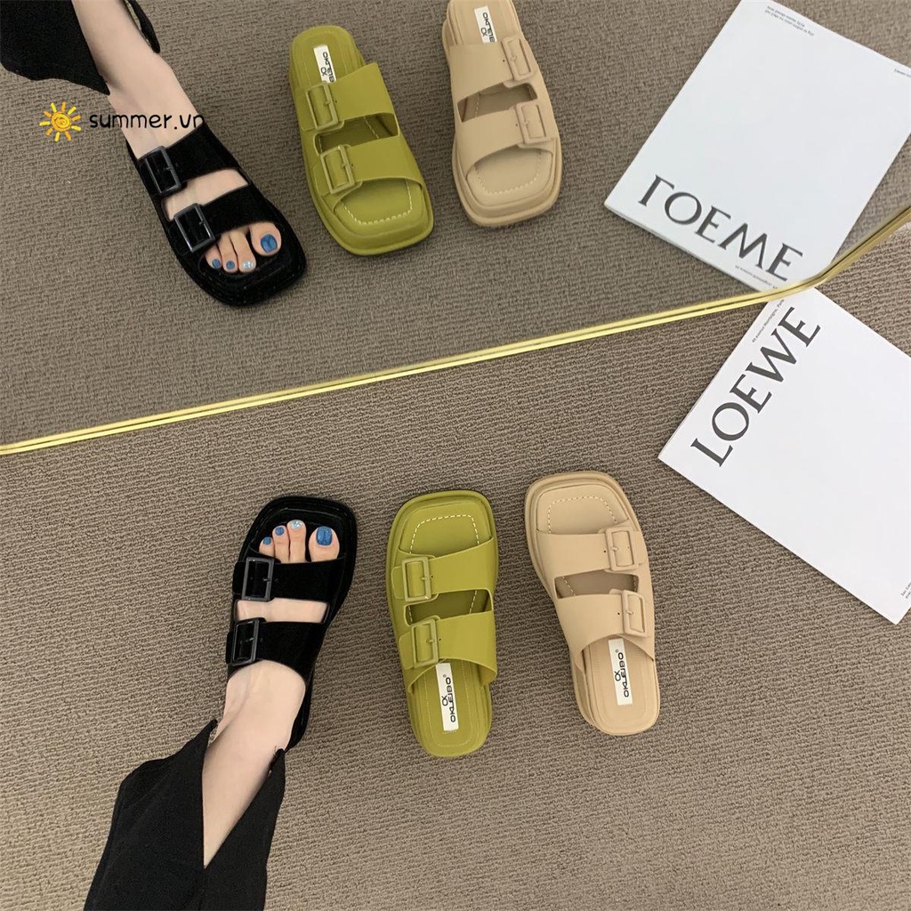 Dép Sandal Đế Xuồng Dày Dặn Phong Cách Thời Trang Mùa Hè Dành Cho Nữ 2022