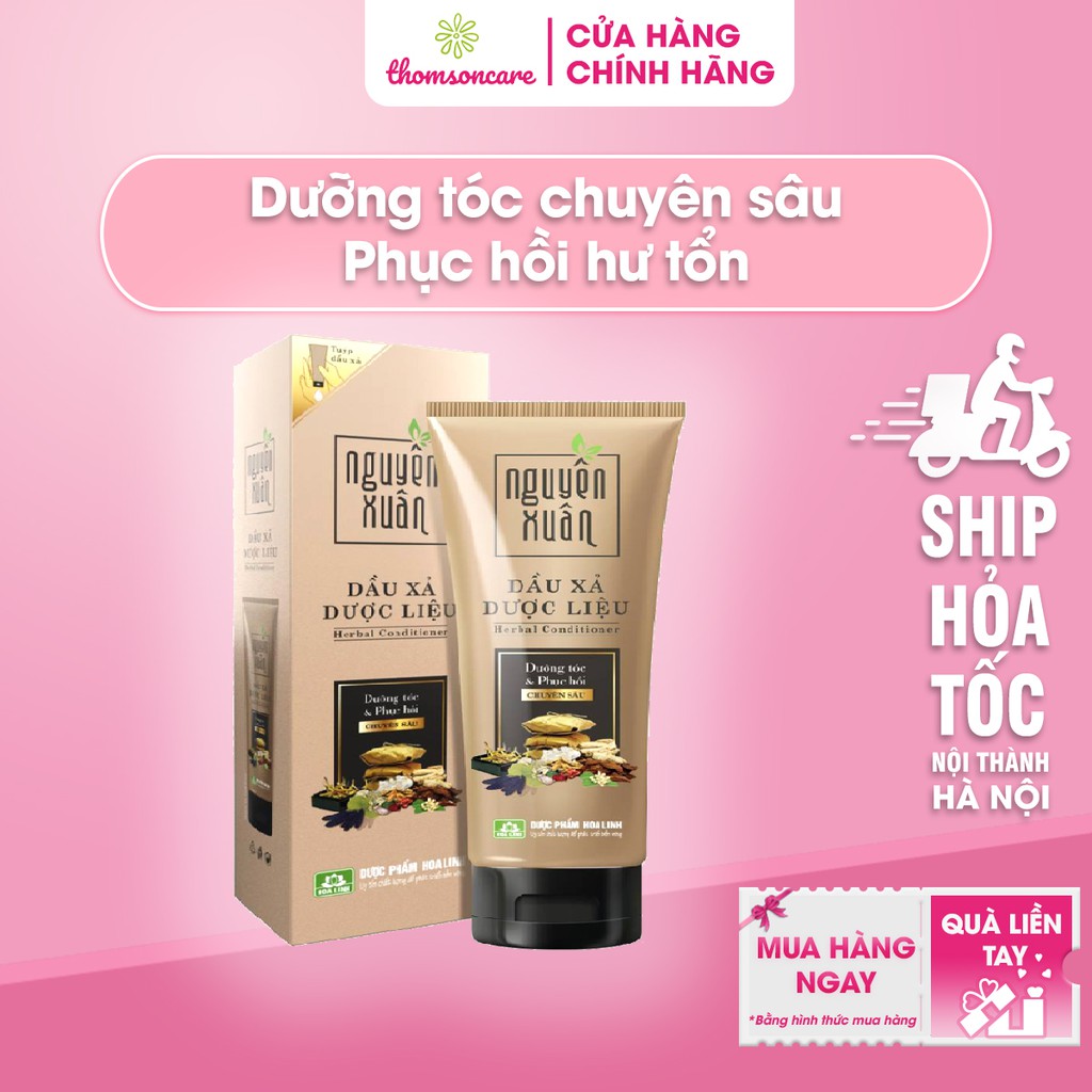 Dầu xả dược liệu Nguyên Xuân - Dưỡng tóc và phục hồi chuyên sâu từ thảo dược - Tặng thêm 30ml - tổng 180ml