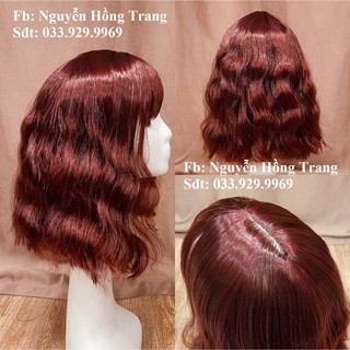 [781] Tóc Giả Xoăn Sóng Ngắn Màu Đỏ