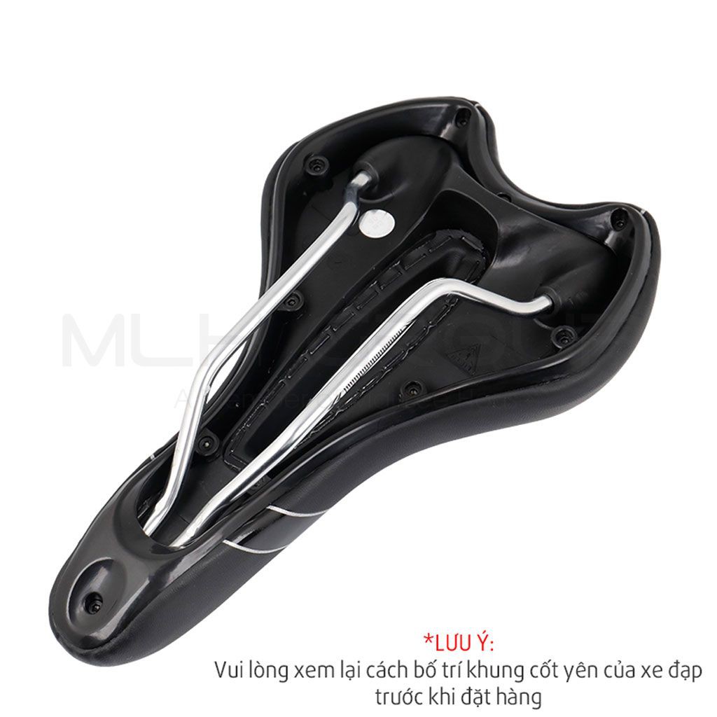 Yên Xe Đạp Bọc Da Kiểu Cổ Điển Có Rãnh Thoát Khí Ngồi Êm Ái Chống Sốc Với Đệm Mút PU Chất Lượng Cao MLH
