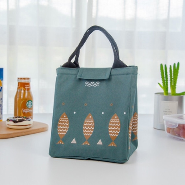 _TÚI GIỮ NHIỆT HOẠT TIẾT CUTE FISH SIÊU DỄ THƯƠNG - FORM ĐỨNG RỘNG