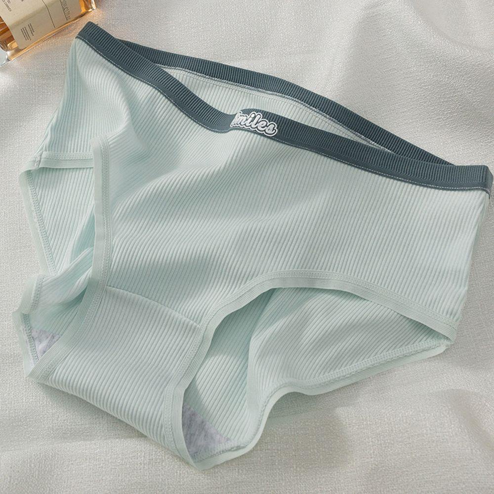 Quần Lót Màu Trơn In Chữ BACK2LIFE Dễ Thương Phong Cách Nhật Bản Cho Nữ