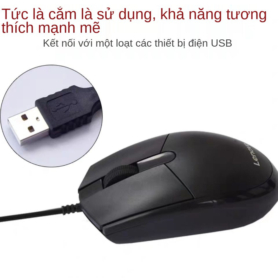 Bộ bàn phím và chuột có dây Lenovo KM102 chính hãng máy tính để xách tay chống nước văn phòng