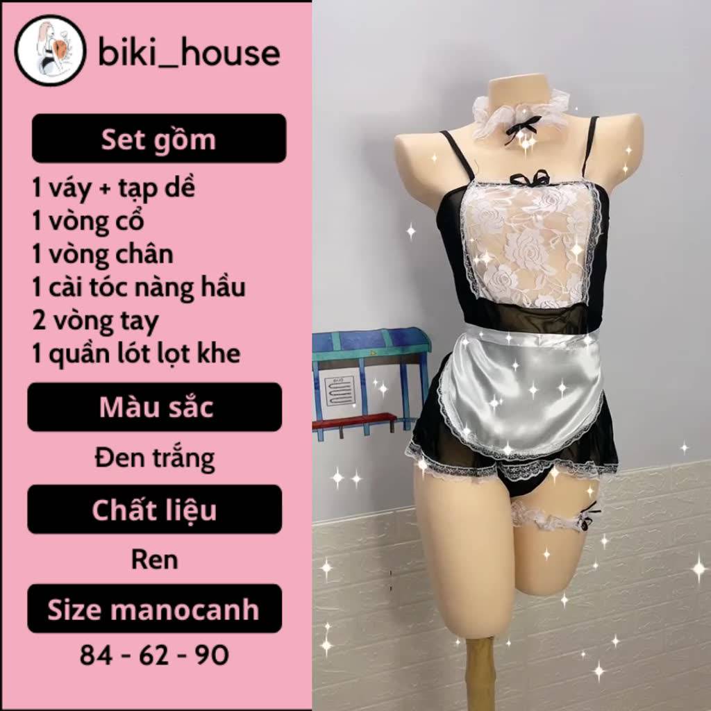 Cosplay hầu gái anime sexy quyến rũ váy đồ ngủ người hầu maid đen kèm tạp đáng yêu gợi cảm BIKI HOUSE N776 - HCM | BigBuy360 - bigbuy360.vn