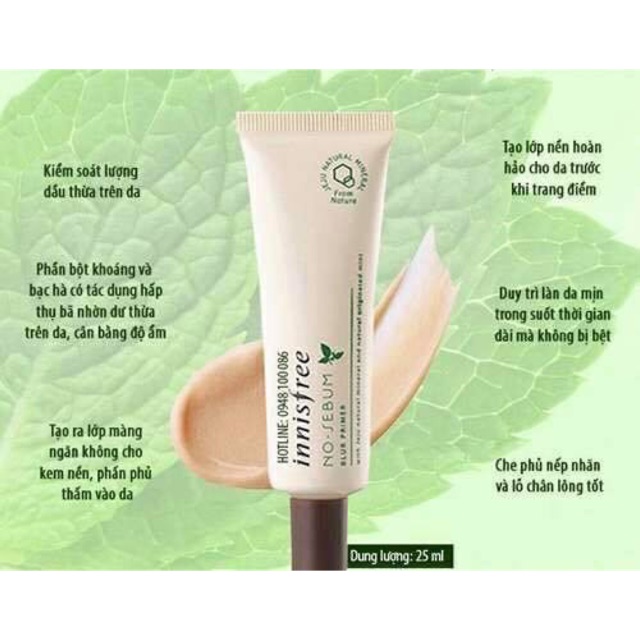 Kem lót kiềm dầu Innisfree No-sebum