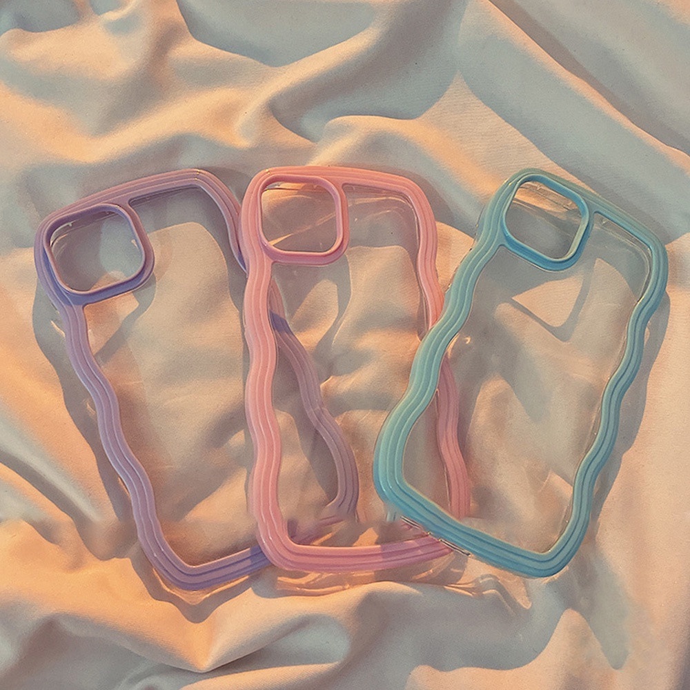 Ốp Điện Thoại Họa Tiết Gợn Sóng Cho iPhone 11 12 13 14  Pro Max Plus X XR XS Max