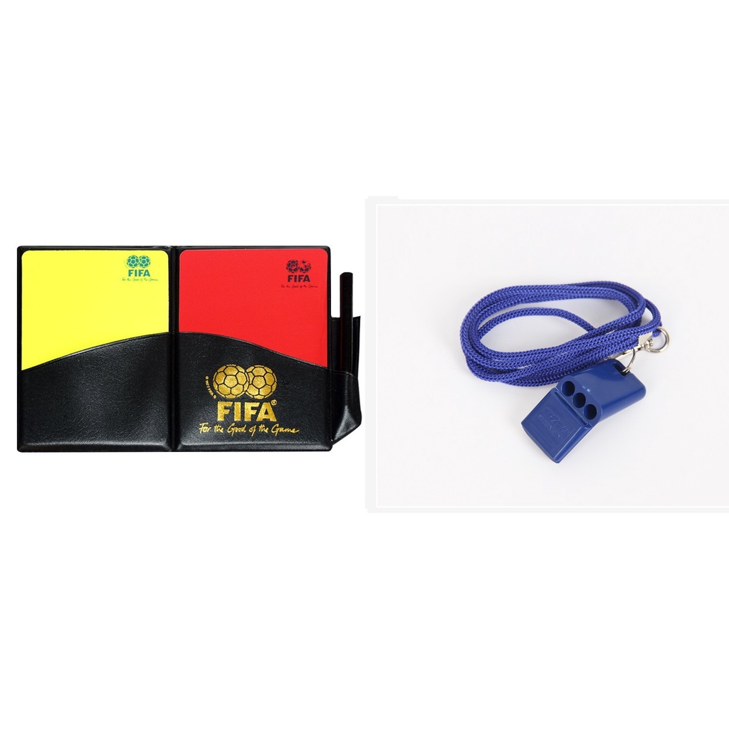 combo thẻ trọng tài chuyên nghiệp + còi HCT2
