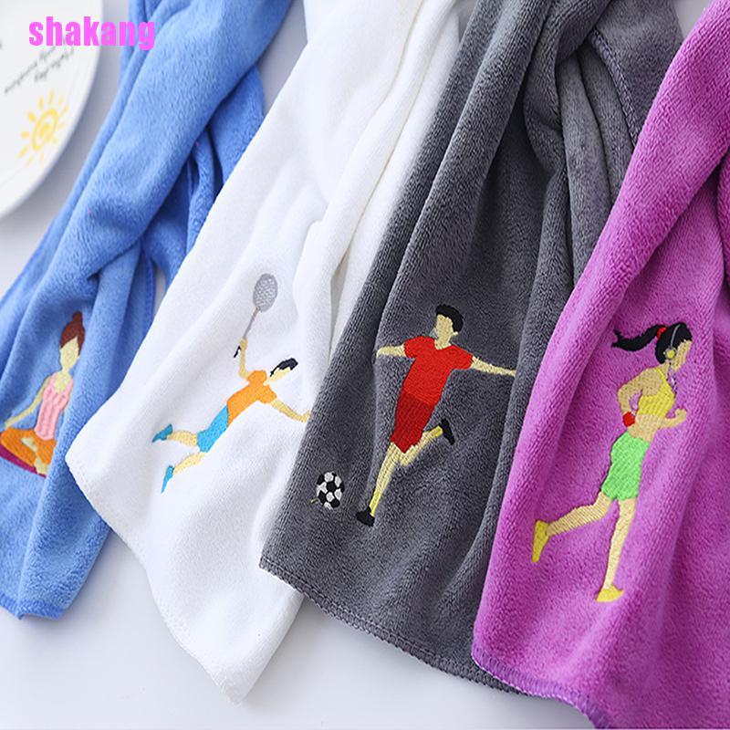 Khăn Cotton Thấm Hút Mồ Hôi Thêu Họa Tiết Cho Tập Thể Thao / Yoga / Thể Hình / Chơi Golf / Cắm Trại Skk