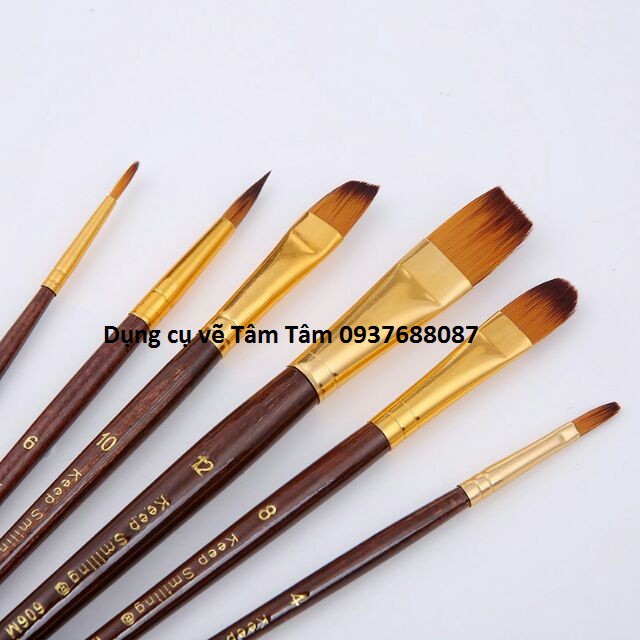 [ TÂM TÂM ]-Bộ cọ nhiều đầu Keep Smiling 6 cây mã 606M-