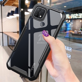 Dành Cho OPPO A15 A15s Reno 4 Reno 5 Ốp Lưng Silicon Chống Sốc Pha Lê Trong Suốt Cứng PC Ốp Lưng Trong Suốt Mỏng Bảo Vệ Điện Thoại