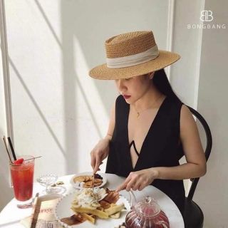 Mũ cói phối vành lụa (fa150)