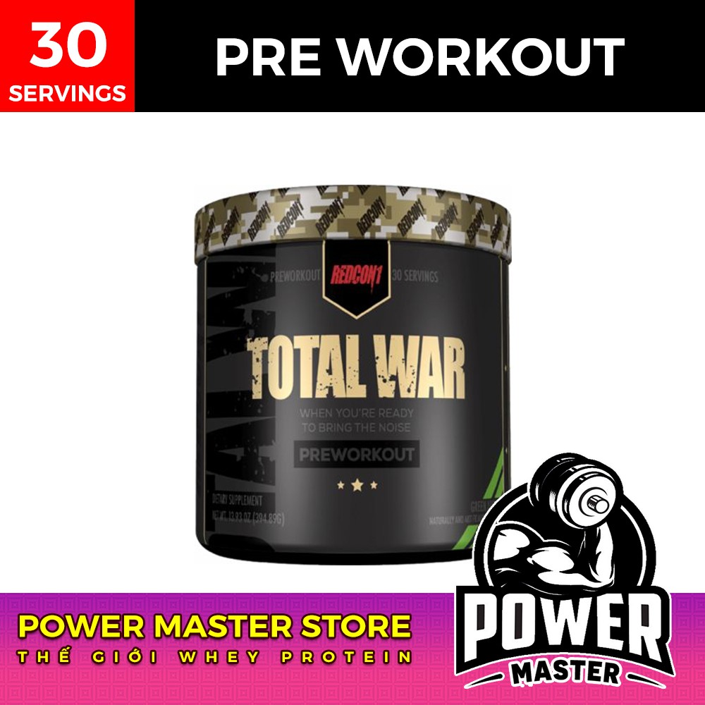 TOTAL WAR - Thực Phẩm Bổ Sung Pre-Workout Chính Hãng Redcon1  30 lần dùng