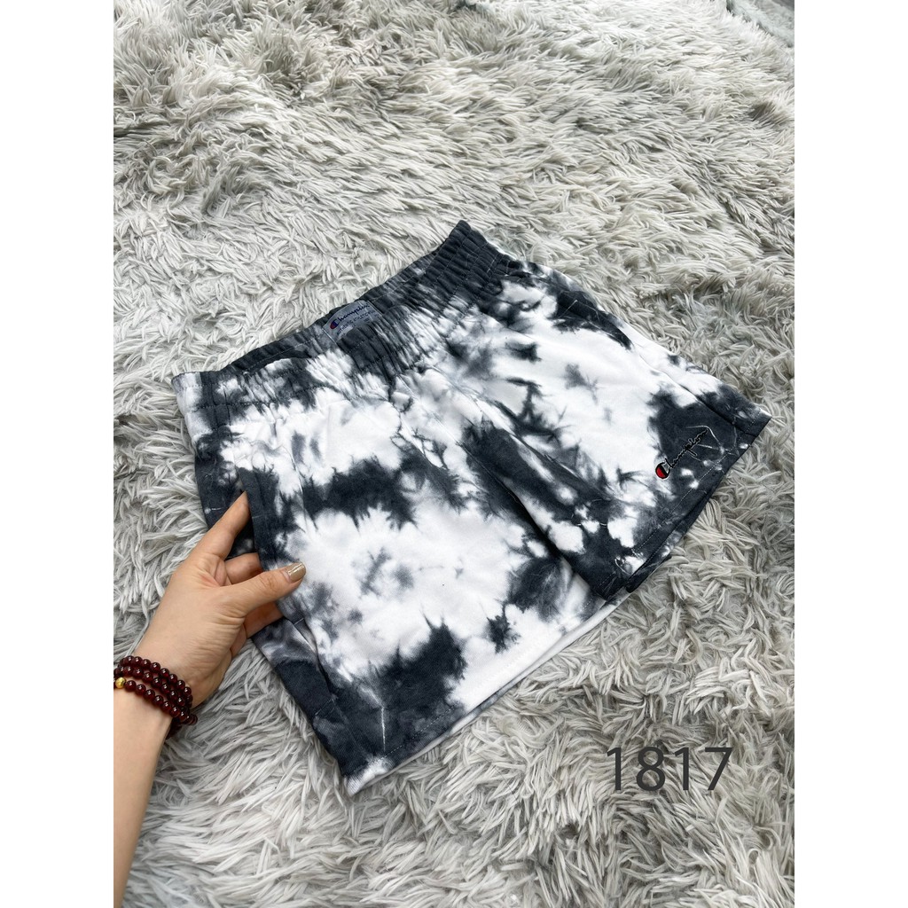 (HÀNG XUẤT XỊN) Quần short phối màu loang 1817 CHAM TYE DYE  Made in Cam/bo/dia full-tag-code