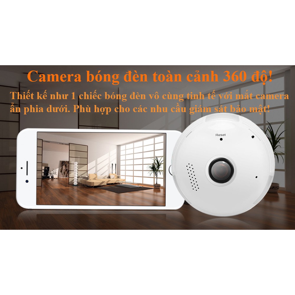 camera wifi panorama góc siêu rộng , hồng ngoại xem đêm , đàm thoại 2 chiều -Bảo Hành 12 Tháng