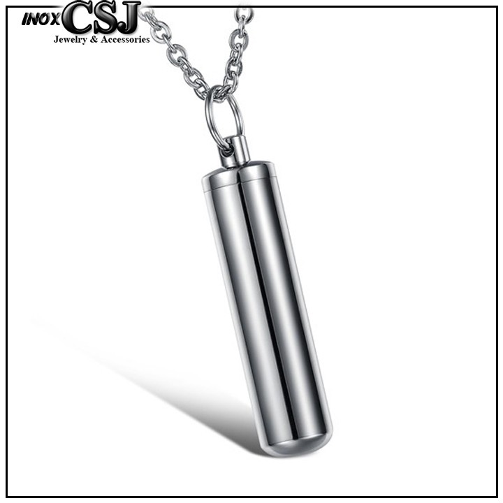 MẶT DÂY CHUYỀN VIÊN ĐẠN TÙ INOX RỖNG RUỘT ĐẸP MD070