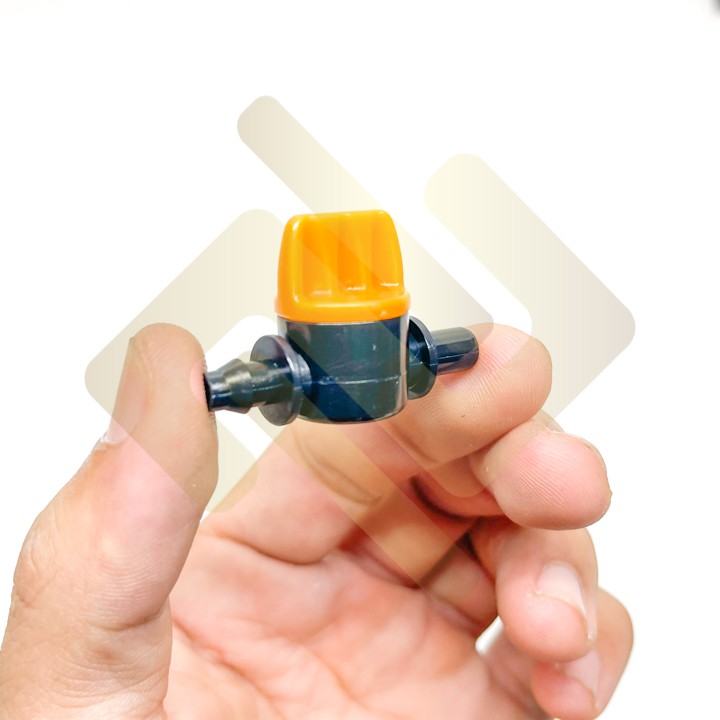 Van khóa & giảm áp cho dây ống 5 - 6 mm cắm lòng ứng dụng béc tưới dây dẫn nước phun sương bằng nhựa