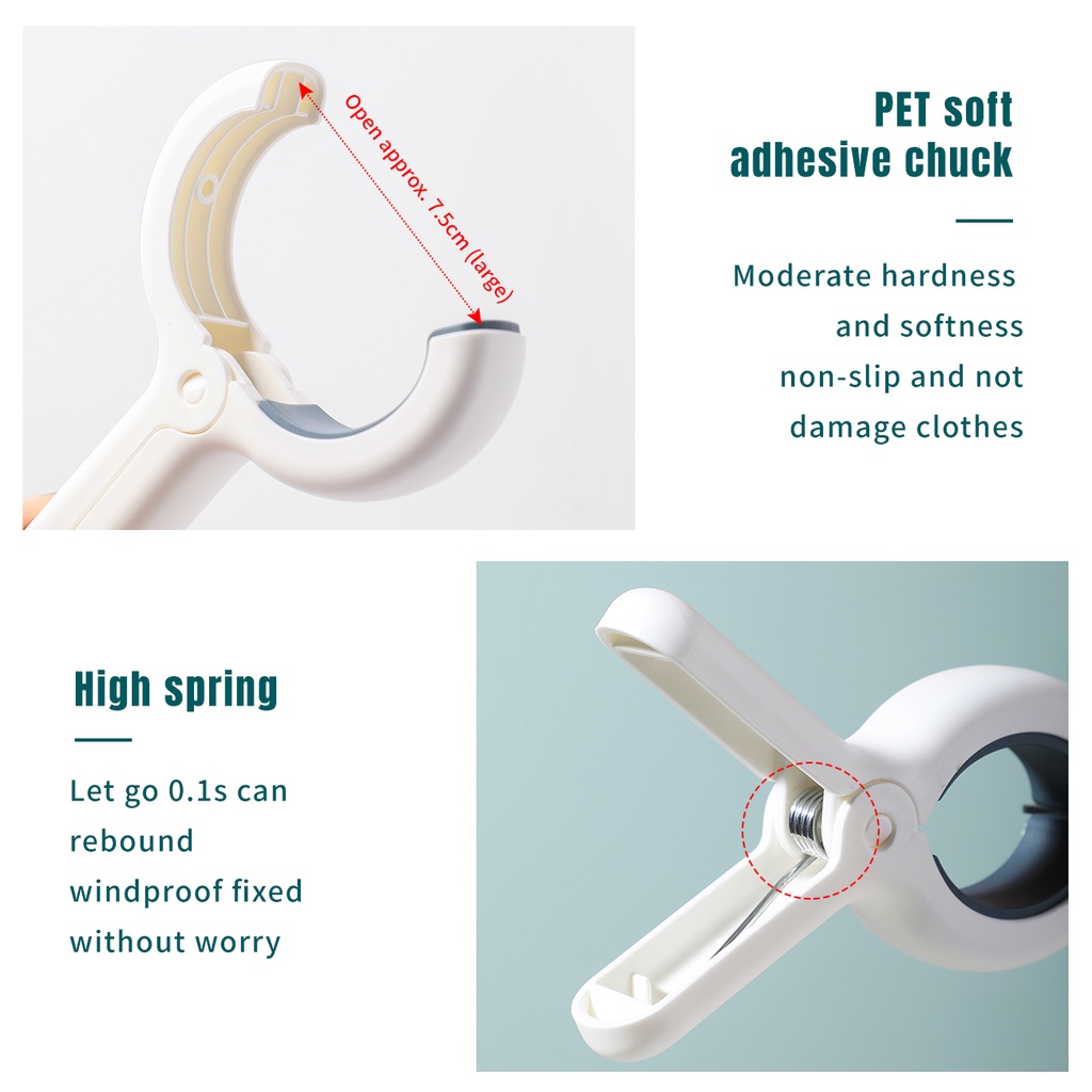 2/3 kẹp quần áo JUJIAJIA chống gió bay chống tuột lực kẹp mạnh