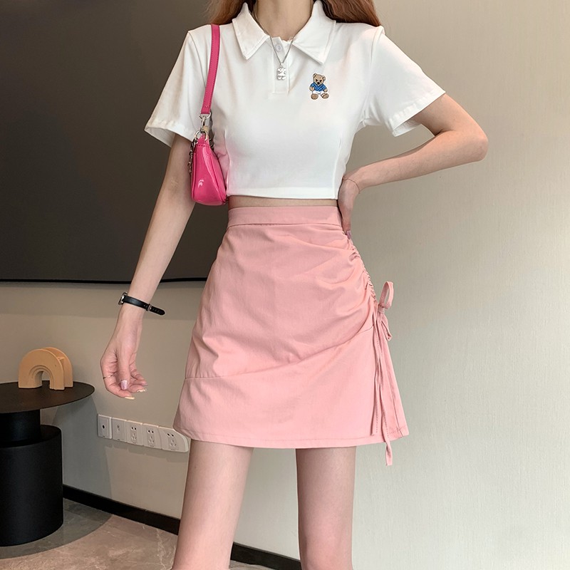 Chân váy ngắn dây rút sườn Guangzhou - Thời Trang Nữ GUEM | BigBuy360 - bigbuy360.vn