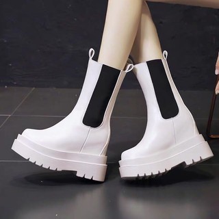 (Order) Bốt da cao cổ độn đế 10.5cm [VIDEO +ẢNH THẬT]
