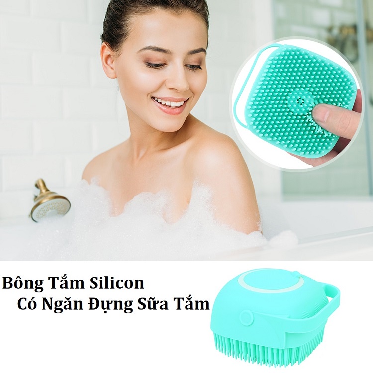 Bông Tắm Dùng Cho Người Lớn Và Dùng Cho Trẻ Em, Bàn Chải Tắm, Giúp Tạo Bọt Massage - Chất Liệu Silicon Cao Cấp