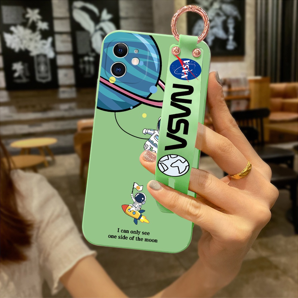 Ốp Điện Thoại Silicone Mềm Hình Phi Hành Gia Hoạt Hình Có Dây Đeo Cho Xiaomi Poco X3 GT M3 Pro 4G/5G