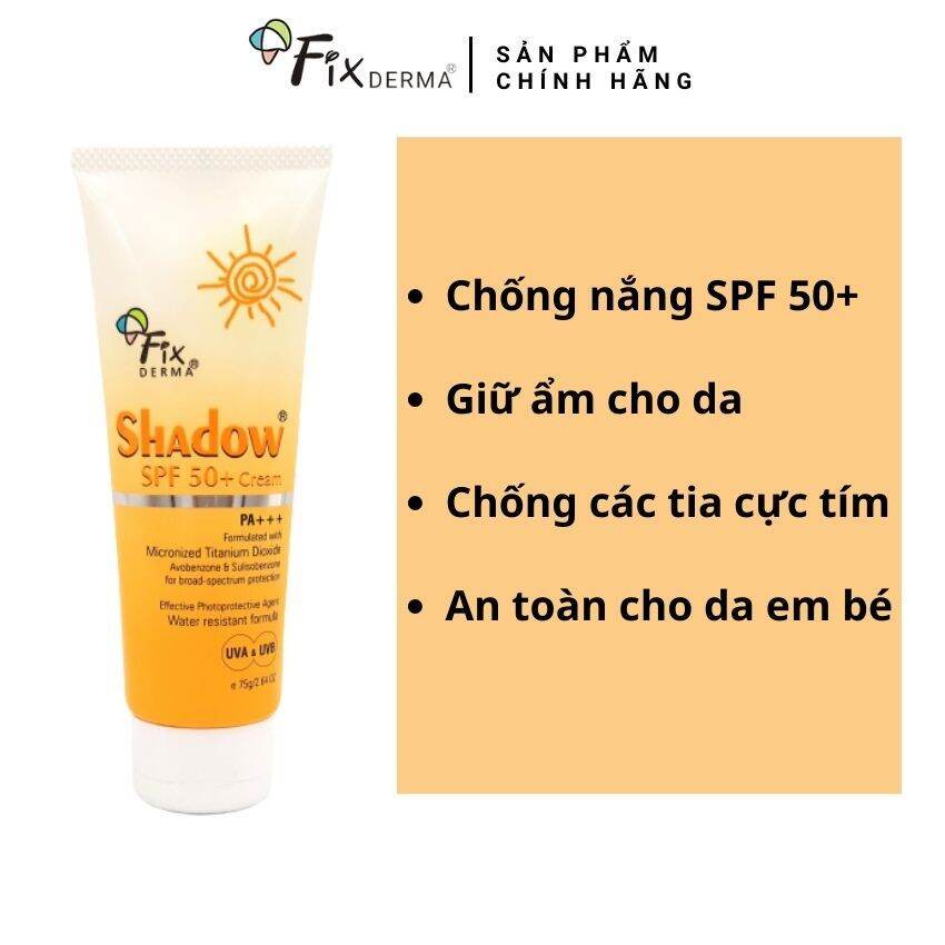 Kem Chống Nắng Fixderma Shadow SPF 50+ PA+++ 75g