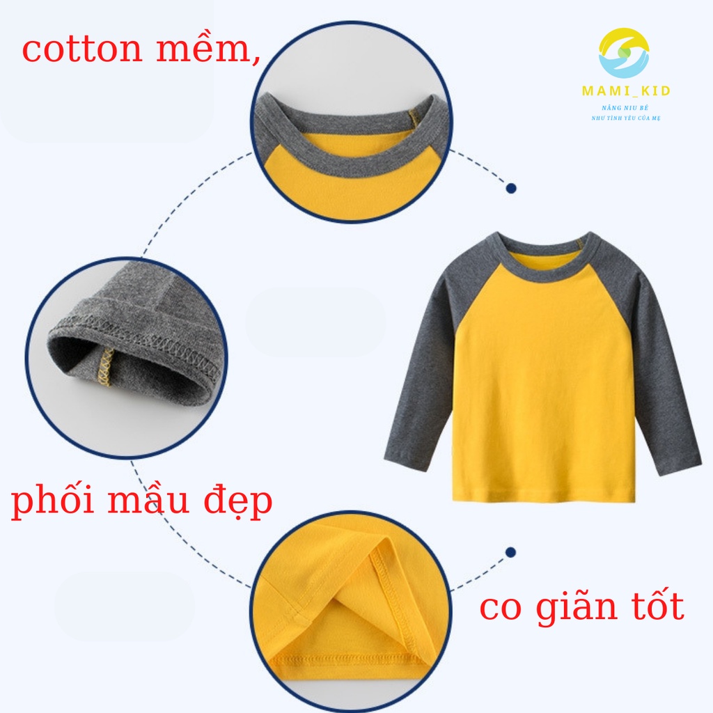 Quần Áo Cho Bé Thu Đông, Áo Phông Dài Tay chất cotton xược 100% đảm bảo mềm, đẹp,,,,Shop Mamikids