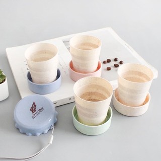 🌈  Ly nhựa gấp bằng lúa mạch kiêm móc khóa dành đi du lịch an toàn và tiện dụng. Hàng có sẵn