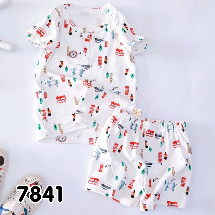 BỘ NGẮN TAY CỔ TRỤ NHIỀU HỌA TIẾT CHO BÉ TỪ 9KG- 22KG (2)