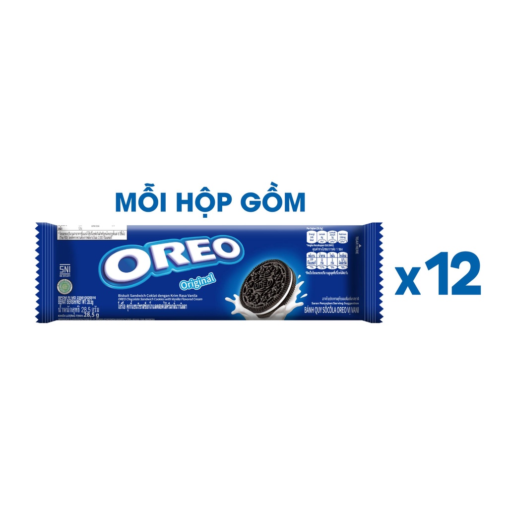 Combo 2 Hộp Bánh Quy OREO Vị Vani 2x342g