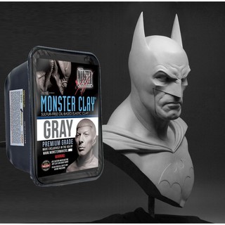 Đất sét Monster Clay Gray Modelling Clay - Đất sét nặn tượng mô hình điêu khắc Monster Clay màu Ghi Xám