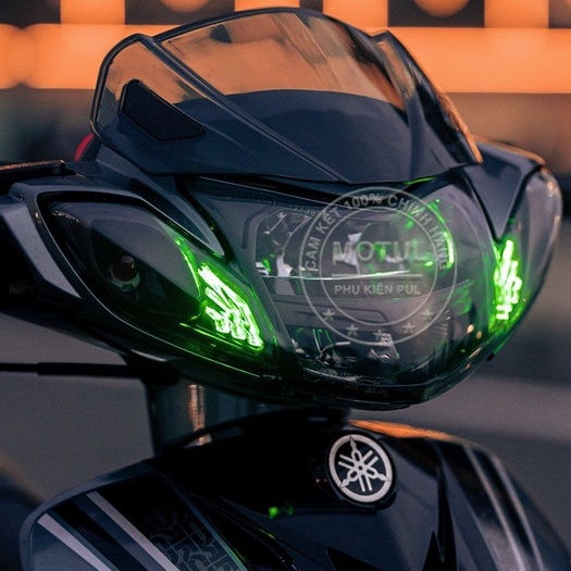 Chóa đèn led pha 2 tầng gắn đầu đèn xe Sirius các đời màu demi ngẫu nhiên hàng Zhipat chính hãng