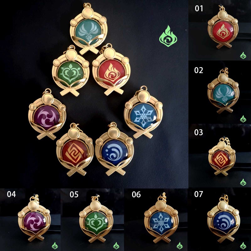 Móc Khóa Nhựa Acrylic Có Thể Tầm Nhìn Phát Sáng Hình Nhân Vật Trong Game Genshin Impact