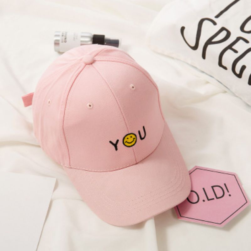 Mũ Lưỡi Trai Thêu Hình Trái Tim 22 Màu Sắc Tùy Chọn Phong Cách Hàn Quốc