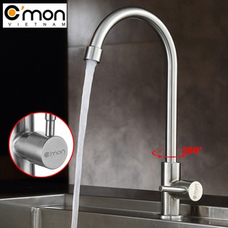 Vòi rửa chén xoay 360° inox 304 cao cấp C'MON VB-02