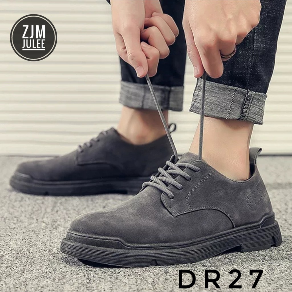 GIÀY ĐỐC TỜ DR27 - giày da street style 2021 - Đế đúc da lộn lỳ siêu thoải mái