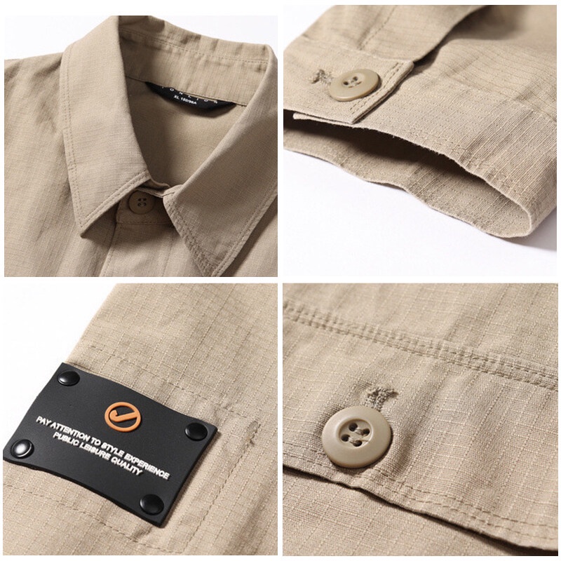 Áo khoác sơ mi AOKANG tay dài thời trang trẻ trung dành cho nam