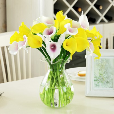 Hoa Calla Lily giả hoa Rum PU mini cao su cao cấp- Hoa Chi Vân Môn giả trang trí