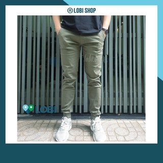 Quần Jogger Nam Xanh Lính | Quần jogger kaki xanh lính - vải co giãn cực tốt