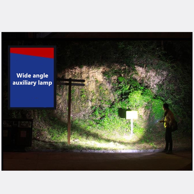 Đèn pin ba bóng LED làm từ hợp kim nhôm đa năng sạc USB sử dụng tiện lợi