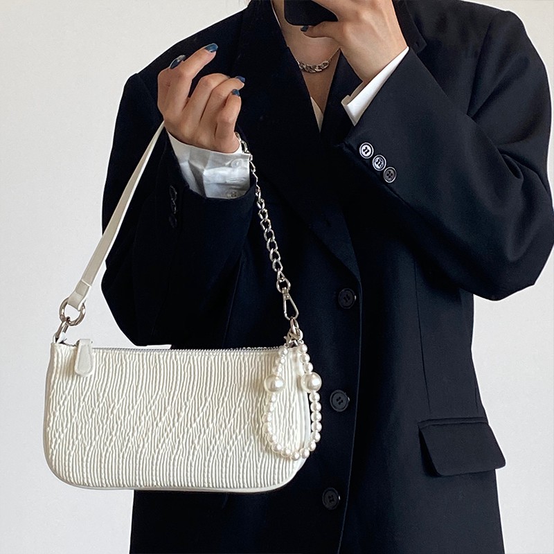 [HÀNG MỚI - ẢNH THẬT CUỐI] Túi kẹp nách họa tiêt sần cực nữ tính S043