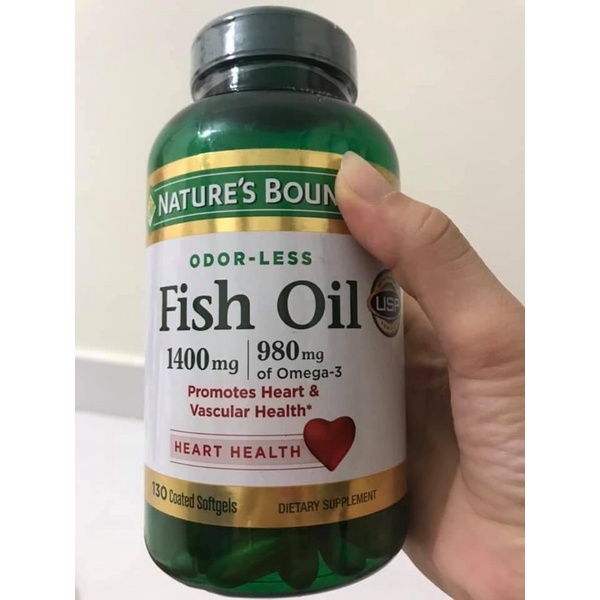 Dầu cá Nature’s Bounty Fish Oil 1400mg Omega 3 130 viên