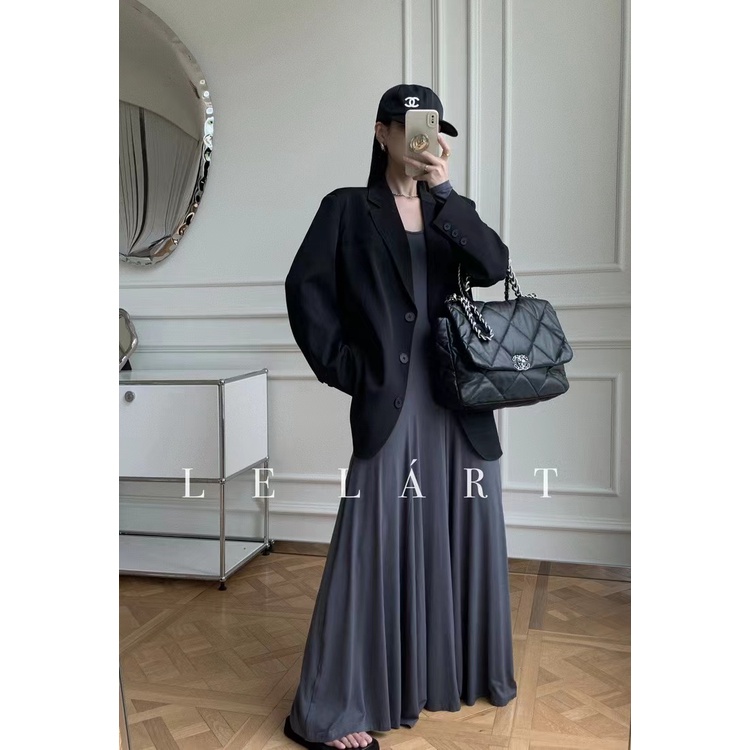 Đầm Nữ Tay Dài Nhấn Eo Phong Cách Thời Trang Pháp